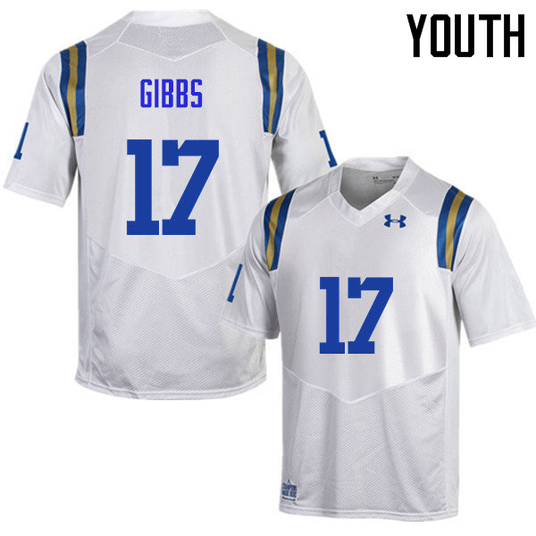 Youth #17 Jackson Gibbs UCLA Bruins Under Armour College Football Jerseys Sale-White